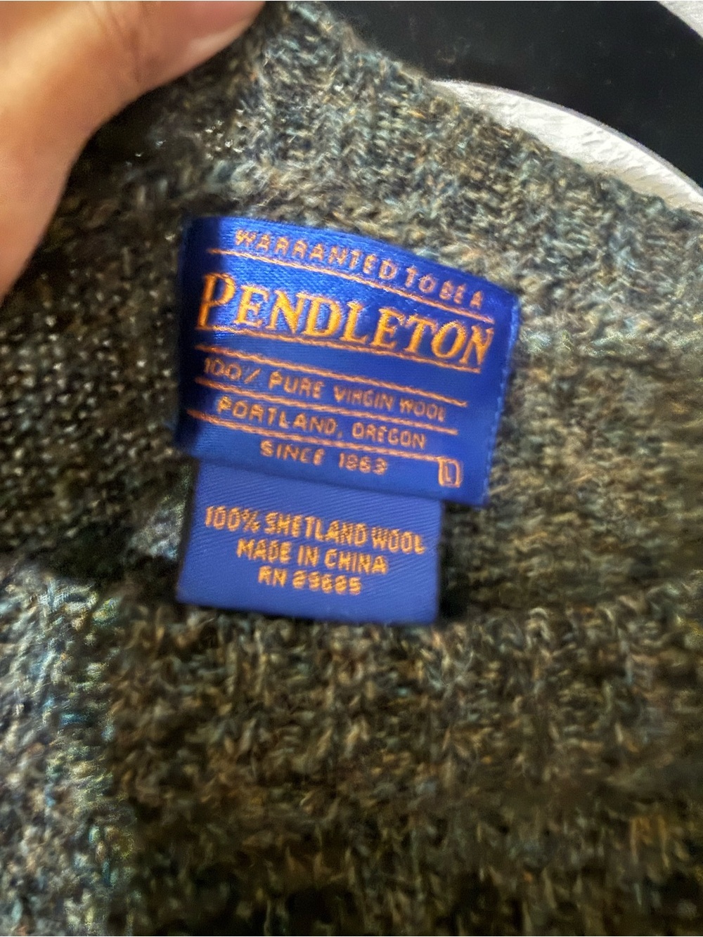 Pendleton Men's grey Crewneck Sweater - Multitone Knit